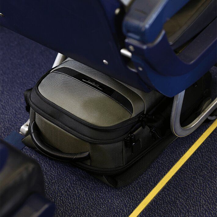 Istuimen alle mahtuvat reput