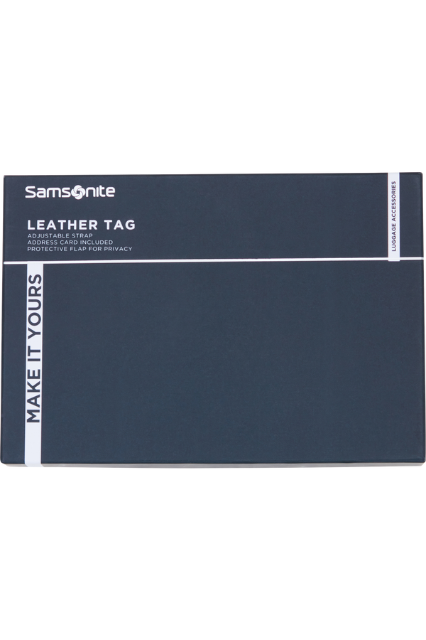 Samsonite Ta Revolution Leather Luggage Tag  Black