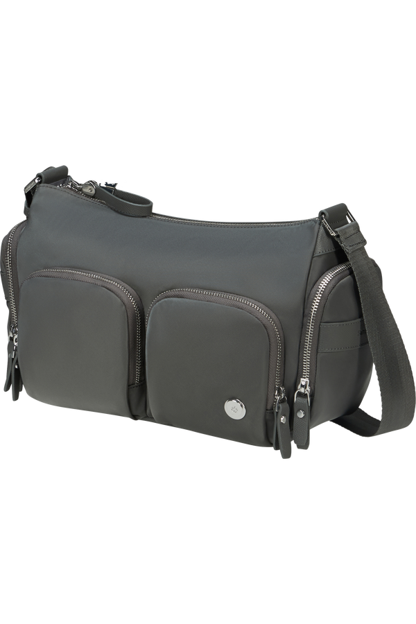 Samsonite Karissa Evo Shoulder Bag Multi Pkt  Gunmetal Green Samsonite Karissa Evo Shoulder Bag Multi Pkt  Gunmetal Green