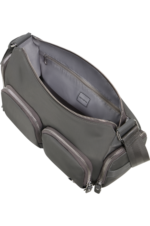 Samsonite Karissa Evo Shoulder Bag Multi Pkt  Gunmetal Green Samsonite Karissa Evo Shoulder Bag Multi Pkt  Gunmetal Green
