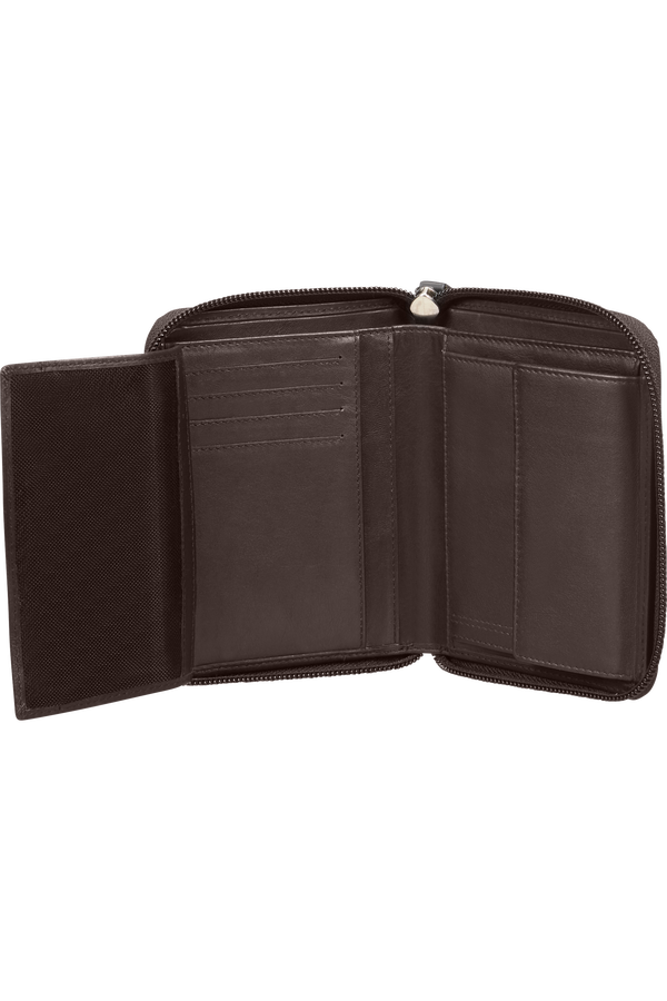Samsonite Attack 2 Slg 323 - W ZIP AR+8CC+HFL+C  Ebony Brown