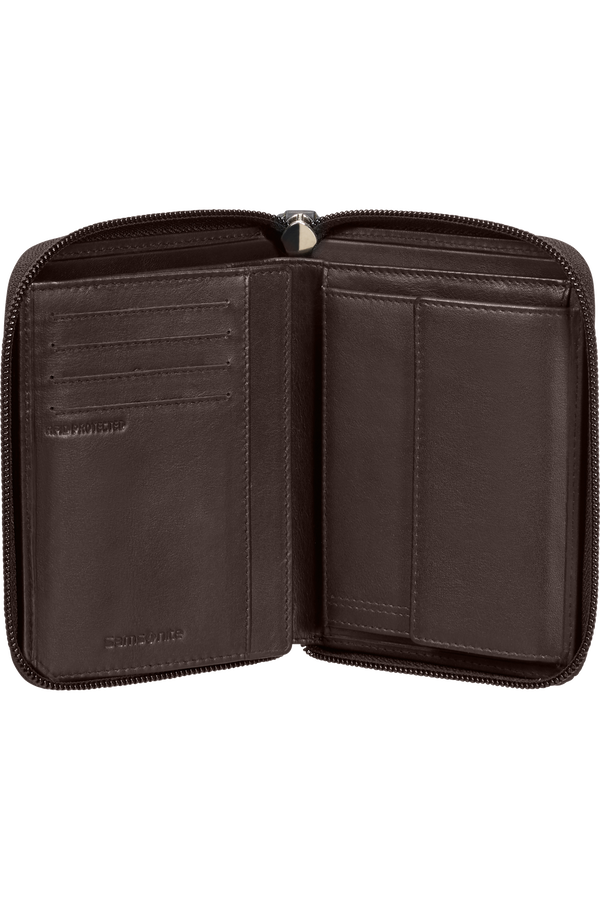 Samsonite Attack 2 Slg 323 - W ZIP AR+8CC+HFL+C  Ebony Brown