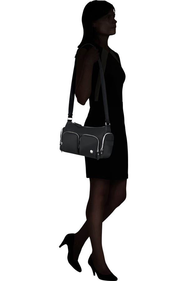 Samsonite Karissa Evo Shoulder Bag Multi Pkt  Black