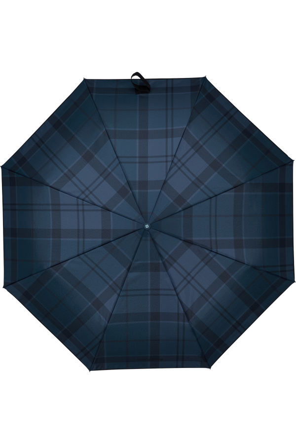 Samsonite Wood Classic S 3 Sect. Auto O/c Short  Check Dark Blue Samsonite Wood Classic S 3 Sect. Auto O/c Short  Check Dark Blue