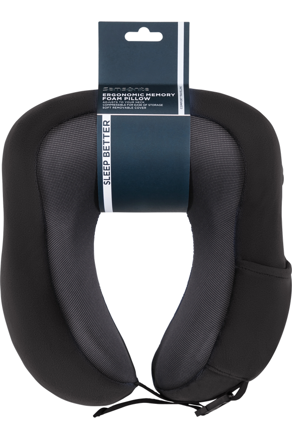 Samsonite Ta Revolution Ergonomic Memory Foam Pillow  Black Samsonite Ta Revolution Ergonomic Memory Foam Pillow  Black