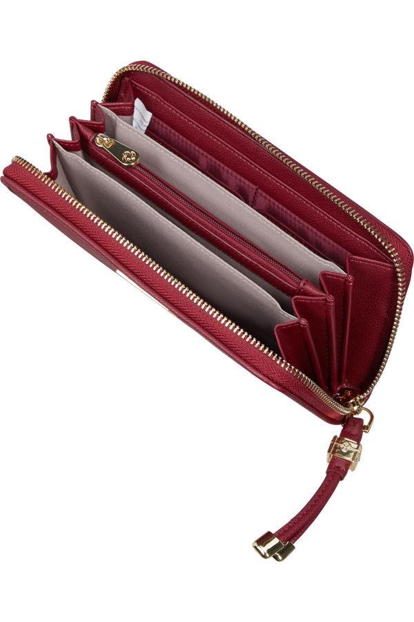 Samsonite Karissa Slg Wallet ZIP Around L  Dark Bordeaux
