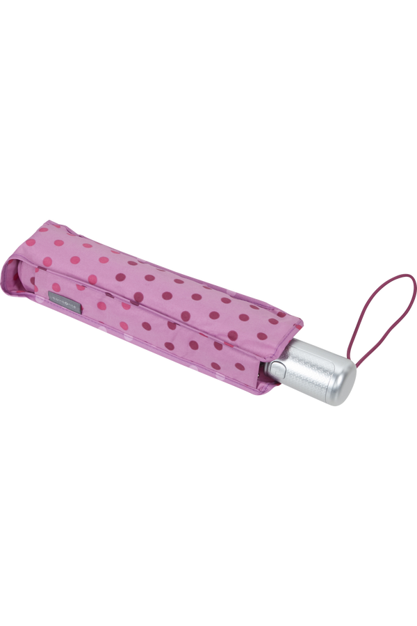 Samsonite Alu Drop S Safe 3 Sect. Auto O/C  Purple Dots