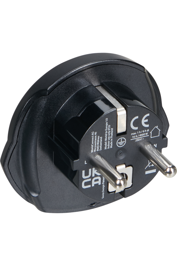 Samsonite Travel Accessories World to Europe Adaptor Black