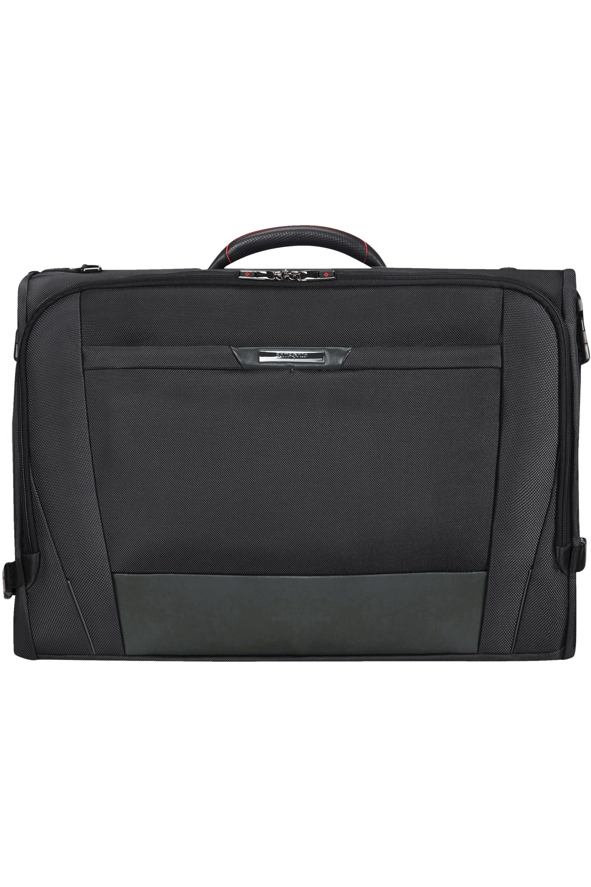 Black tri-fold garment bag