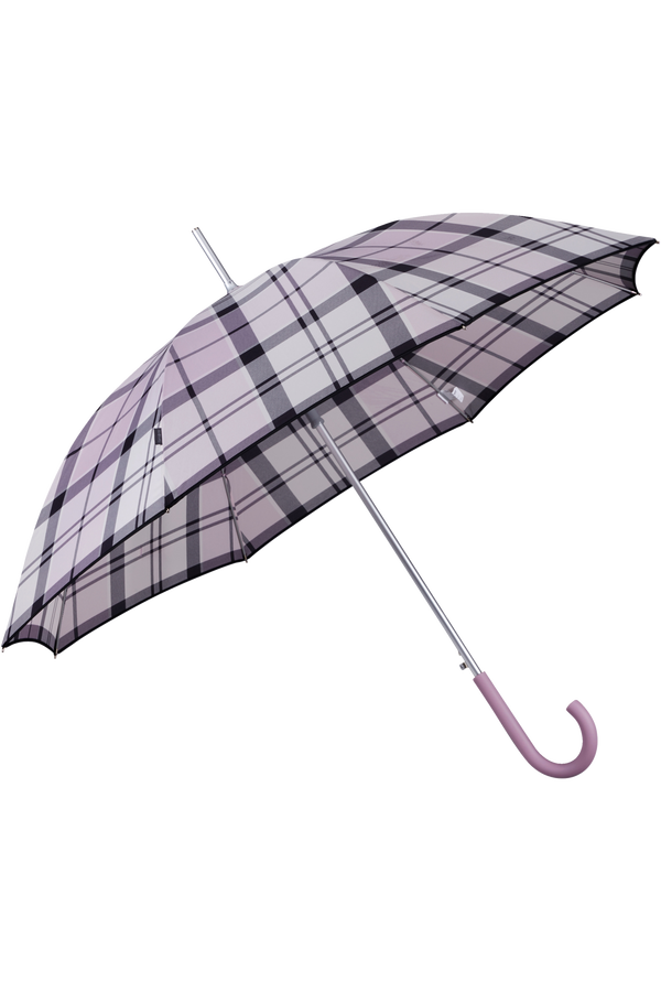 Samsonite Alu Drop S Sticky Lady Auto Open  Lavender Check