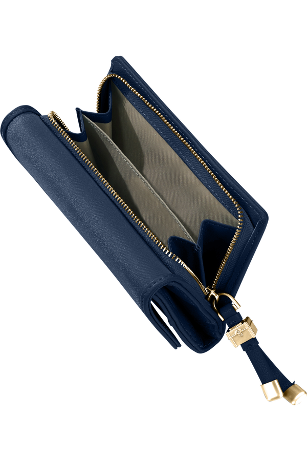 Samsonite Karissa Slg Wallet 12CC+ZIP EXT M  Dark Navy