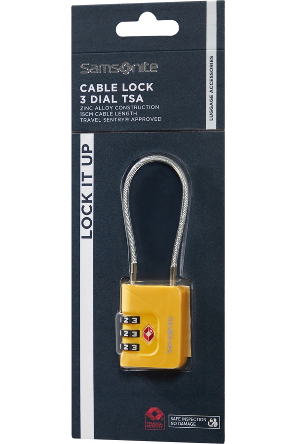 Samsonite Ta Revolution Cablelock 3 dial TSA  Yellow