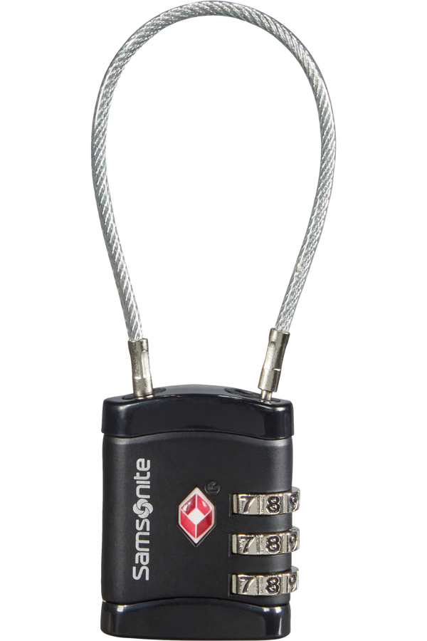 Samsonite Global Ta Cablelock 3 dial TSA Black Samsonite Global Ta Cablelock 3 dial TSA Black