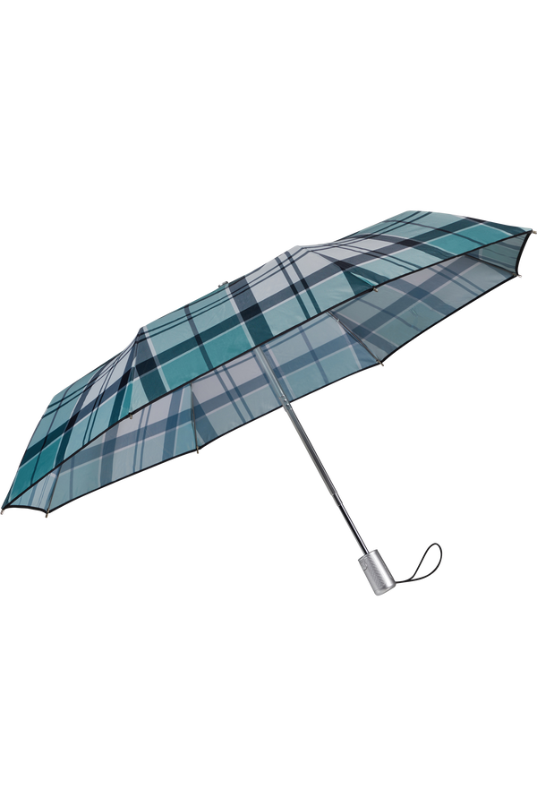 Samsonite Alu Drop S Safe 3 Sect. Auto O/C  Petrol Green Check