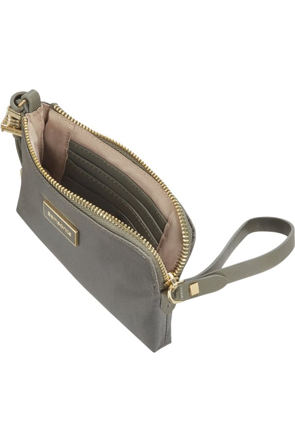 Samsonite Karissa Slg Flat Pouch 3CC  Gunmetal Green Samsonite Karissa Slg Flat Pouch 3CC  Gunmetal Green