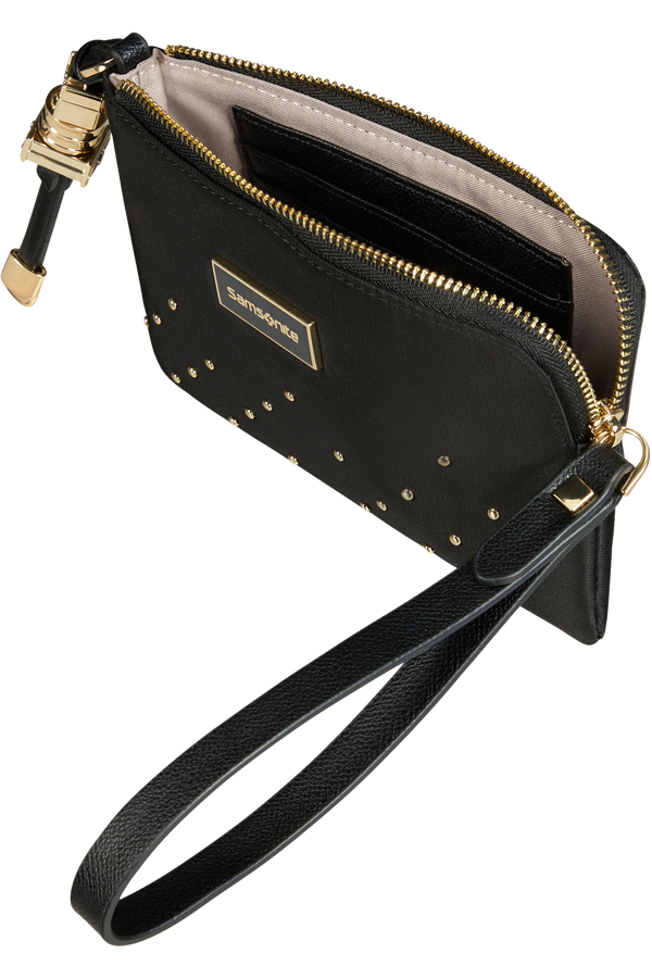 Samsonite Karissa Slg Flat Pouch 3CC Studs  Black Samsonite Karissa Slg Flat Pouch 3CC Studs  Black